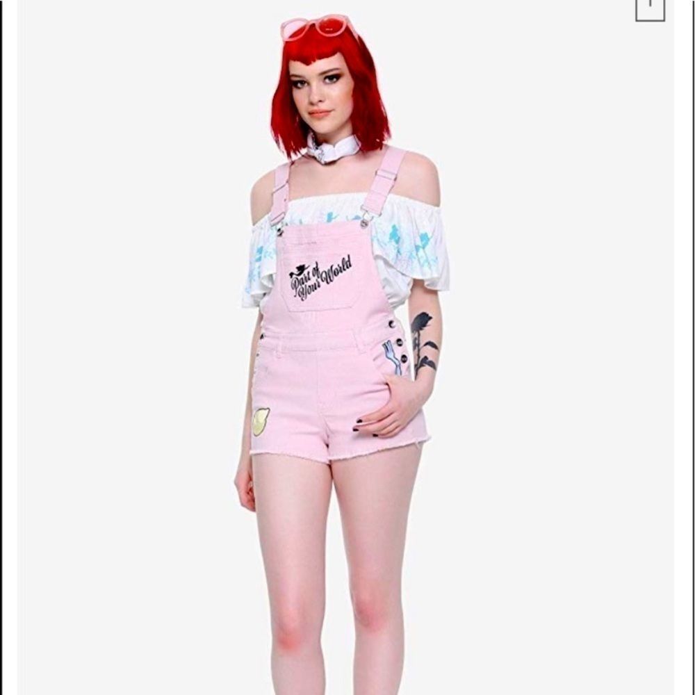 Disney Little Mermaid Overalls Small